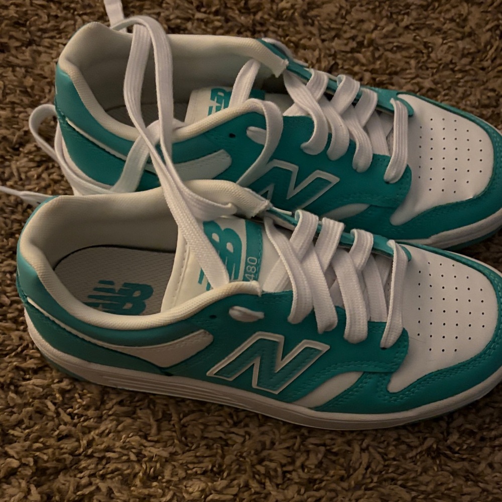 New Balance Turquoise and White Athletic Shoes
